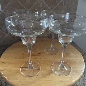 Set of 4 clear glass